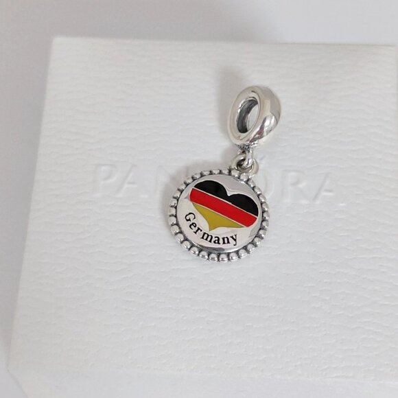Pandora Germany Flag Exclusive Dangle Charm with box - Picture 6 of 6